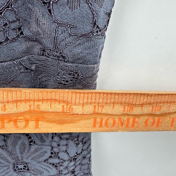 LOFT Lace Flutter sleeve blue tiered woman midi coquette feminine dress 12 - Picture 11 of 14